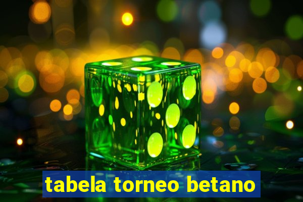 tabela torneo betano